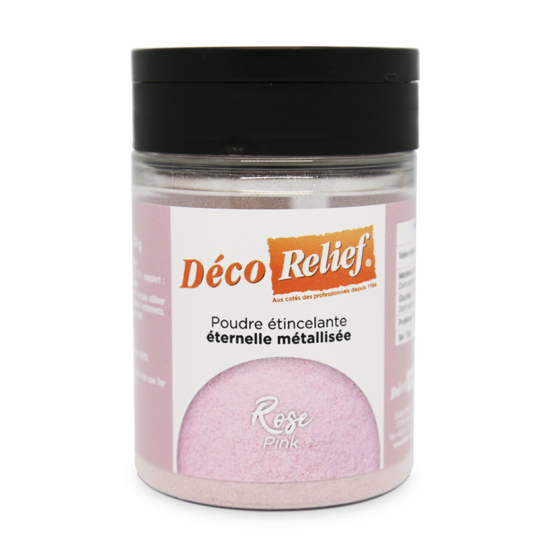 Poudre étincelante éternelle métallisée - Rose - 30g