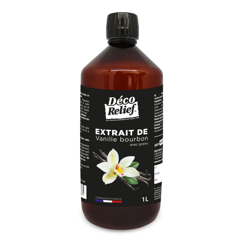 Madagascar bourbon vanilla extract with seeds - 1L