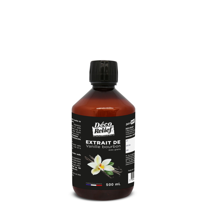 Extrait de Vanille Bourbon de Madagascar avec grains - 500 mL