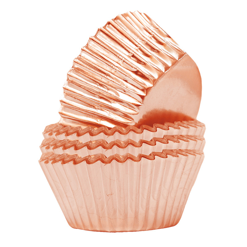 92 Caissettes Cupcakes Rose Gold