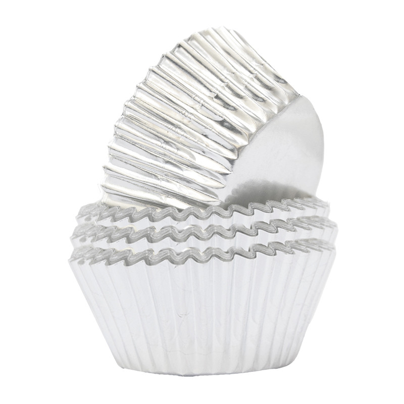 92 Cupcake cases - Silver