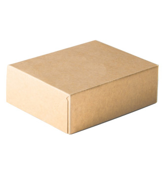Lot of 50 Kraft Paper Square Boxes - 18 x 18 x 5 cm