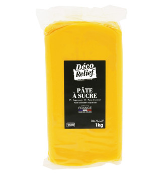 Pâte à Sucre Française Jaune - 1 Kg