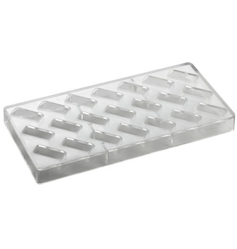 Rectangle with Lines Chocolate Mould