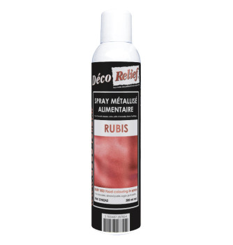 Spray Métallisé Alimentaire - Rubis - 300 mL