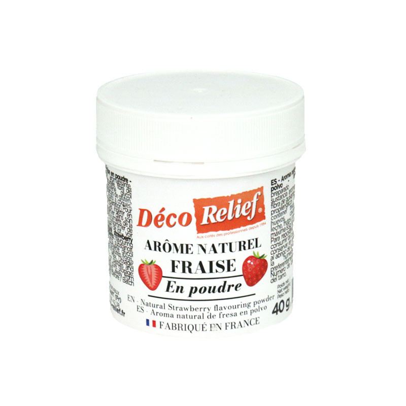 Poudre d'arôme naturel Fraise - 40g