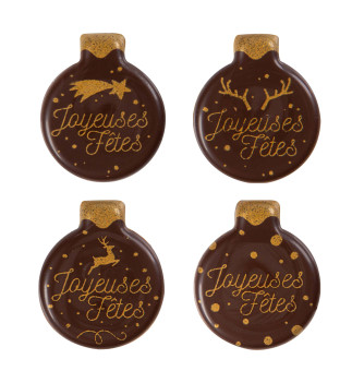 Boules de Noël "Joyeuses Fêtes" - 300 pcs / ø25mm