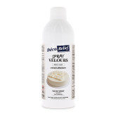 Spray velours blanc à base de beurre de cacao, prêt à l'emploi, en format professionnel 400ml.