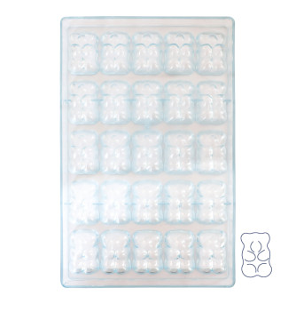 PS Teddy Bear Chocolate Candy Mould - 25 Imprints