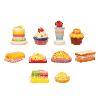 50 Fèves assorties thème gourmand