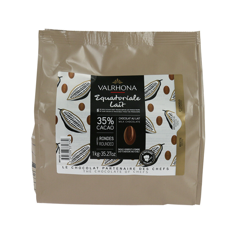 Chocolat de Couverture 1kg VALRHONA - Lait Equatorial 35% Cacao