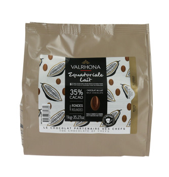 Chocolat de Couverture 1kg VALRHONA - Lait Equatorial 35% Cacao