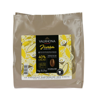 Chocolat de Couverture 1kg VALRHONA - Lait Jivara 40% Cacao