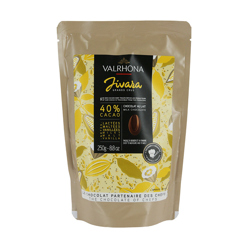 Chocolat de Couverture 250g VALRHONA - Lait Jivara 40% Cacao