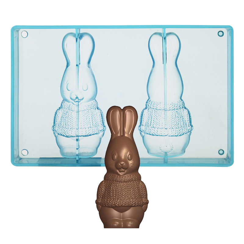 Chocolate mould - Rabbit with Pullover