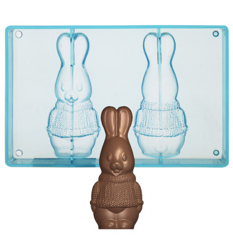 Chocolate mould - Rabbit with Pullover