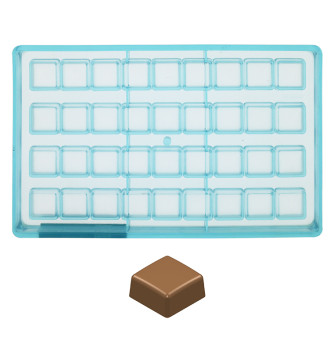 Chocolate mould - 36 Smooth Square sweets