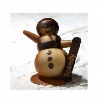 Moule Chocolat Noël Bonhomme de Neige Snowboard