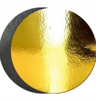 x10 Gold/Black Round Cardboard Cake Base (36cm)