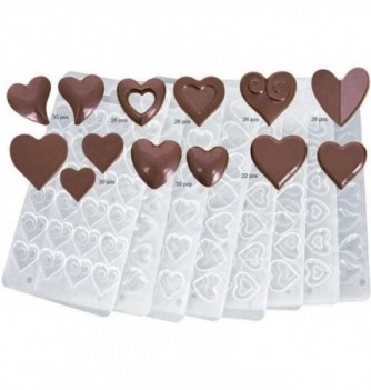 Chocolate Friture Mould - Heart x 8