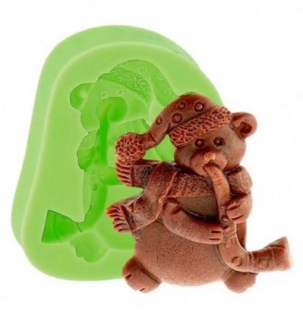 Silicone Mould - Teddy Bear with Trumpet (6x4cm)