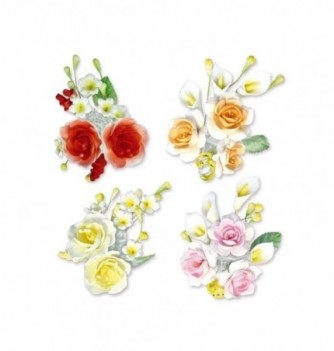 Gumpaste Flowers - Colored flowers h140mm 