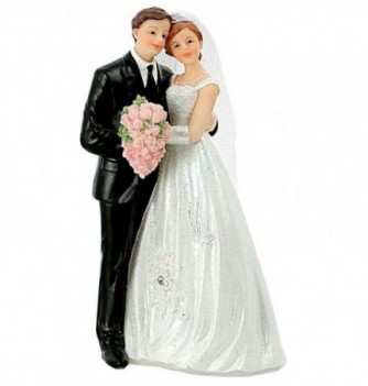 Figurine - Wedding Couple with Bouquet