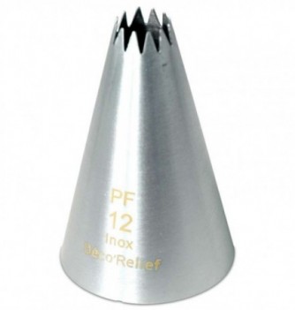 Petit-four 12 teeth - Stainless Steel Piping Nozzle