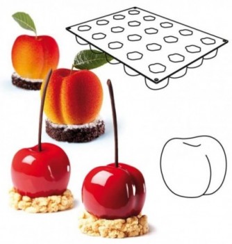 Peach/Cherry Tutti Frutti - PAVOFLEX Moulds (55x53x46mm -...