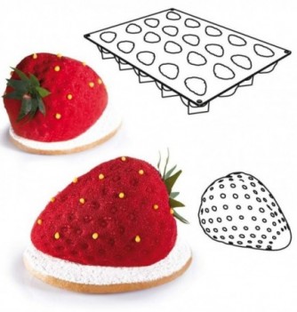 Strawberry Tutti Frutti - PAVOFLEX Moulds (71x54x46mm -...
