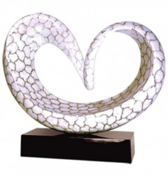 Sculpture Coeur marbre blanc - 15 kg