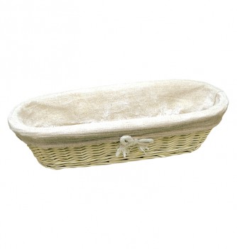Basket long with canvas-360x130xh90mm
