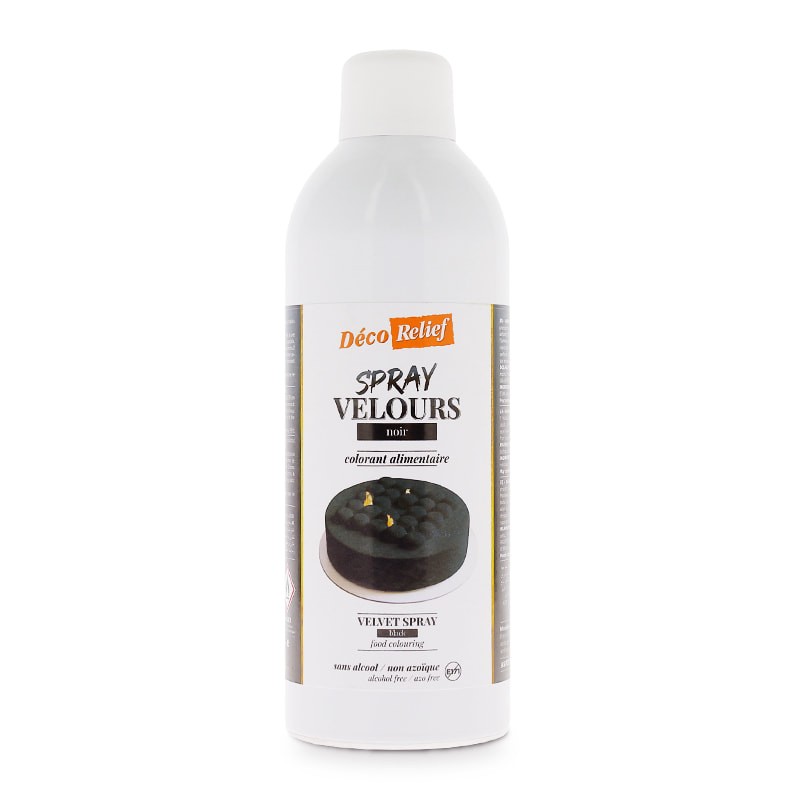 Spray velours alimentaire noir 400 ml - patisdécor | Cerf Dellier