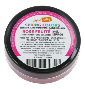 Colorant Alimentaire Hydrosoluble en Poudre - Rose Fruité...