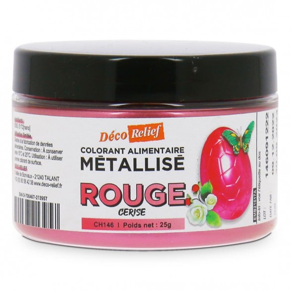 Colorant rouge métallisé (poudre alimentaire) 25 g