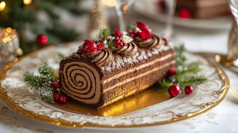 boîte bûche de noël