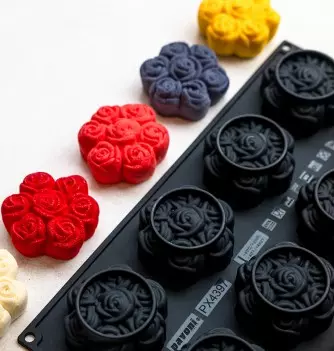 Moule Silicone Pavoflex - Bouquet de roses individuels -...