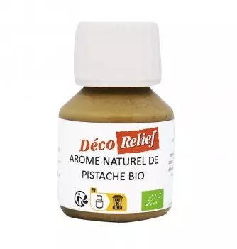 Flacon d'arôme alimentaire naturel bio saveur pistache