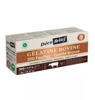 300 Feuilles de gélatine bovine - Bronze