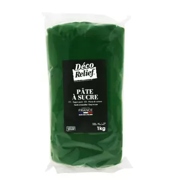 Pâte à Sucre Française Vert - 1 Kg