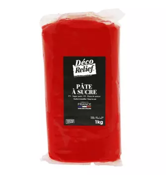 Pâte à Sucre Française Rouge - 1 Kg