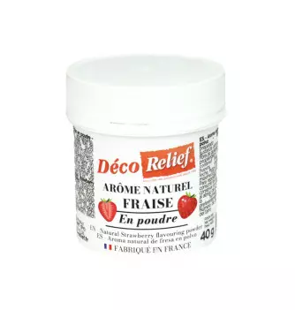 Poudre d'arôme naturel Fraise - 40g