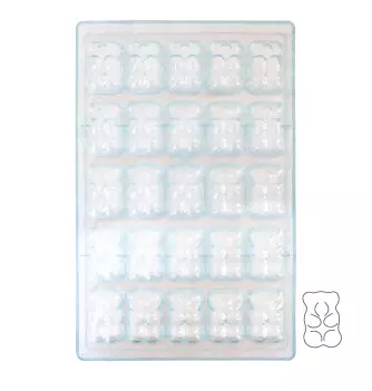 PS Teddy Bear Chocolate Candy Mould - 25 Imprints