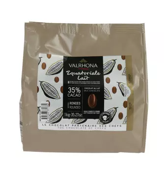 Chocolat de Couverture 1kg VALRHONA - Lait Equatorial 35%...