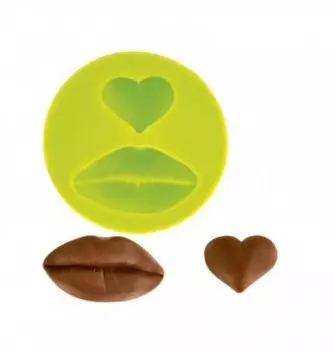 Silicone mould - Heart & lips