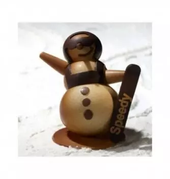 Chocolate Mould - Set of 2 Snowboarding Snowman