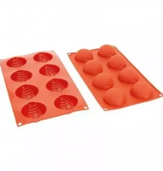 Silicone Mould - Decoflex Striped Half-Sphere