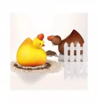 Moule chocolat Kit 2 poules -165x180mm