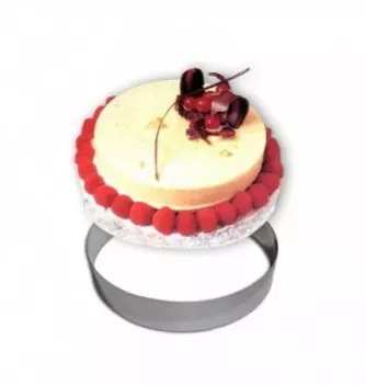 Cercle Mousse Pâtisserie Inox - Ø 30cm - H 4,5cm