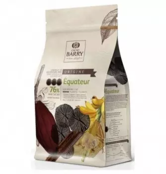 Chocolat de Couverture 1kg Barry - Noir Equateur 76% Cacao